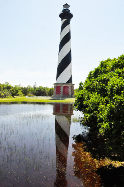 reflection of the Cape Hatteras Lighthouse